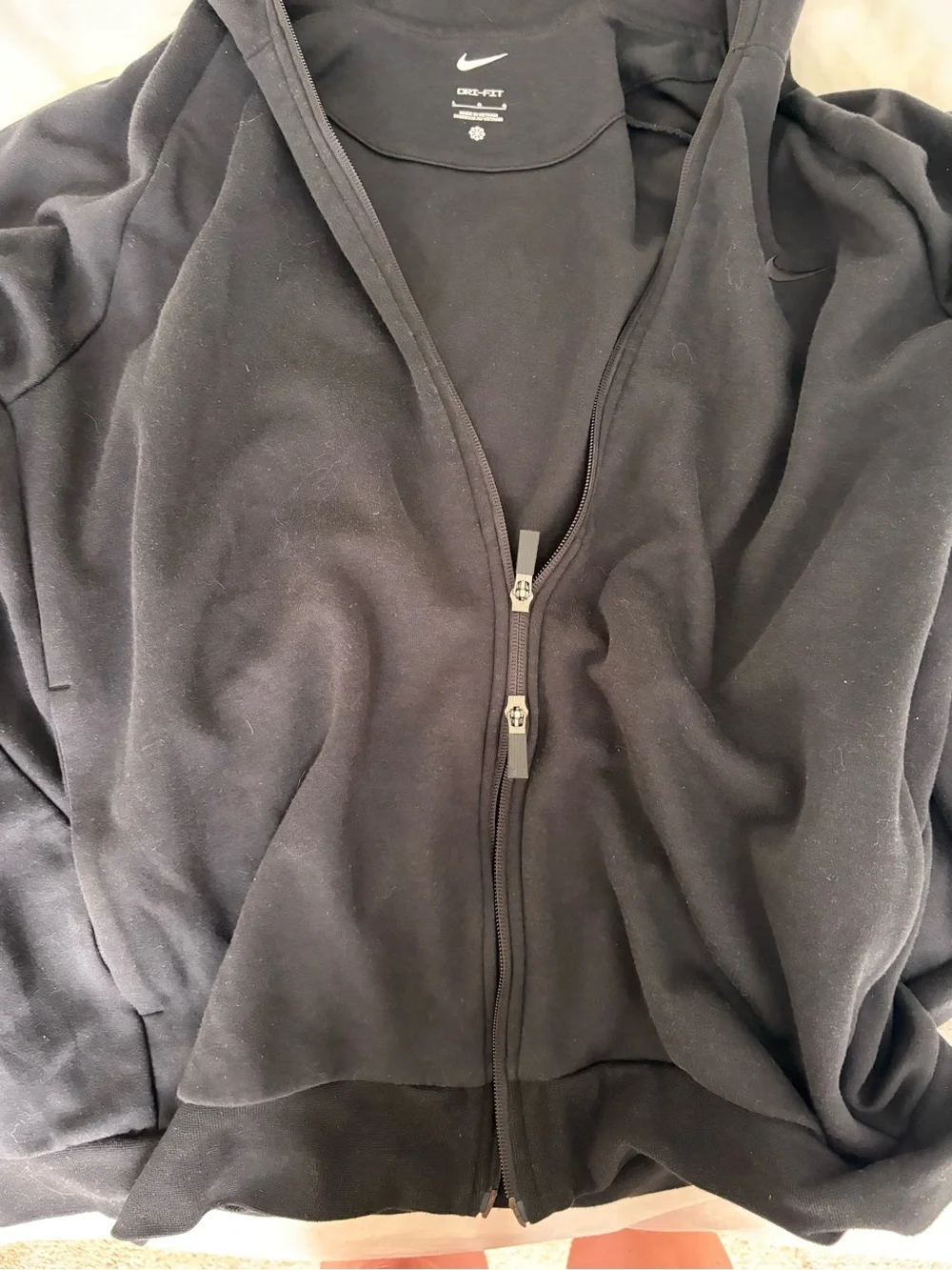 EUC Nike Men's Black Full-Zip Hoodie Sz L